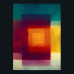 Amber Crimson Color Field Abstract Modern Wall Art Poster<br><div class="desc">A luminous color field abstract artwork built from glowing amber, crimson red and deep teal rectangles layered in soft translucent pigment. The warm central field radiates calm energy while surrounding colors create atmospheric depth. Perfect modern abstract wall art for minimalist interiors, contemporary homes, studios and design lovers who appreciate elegant...</div>
