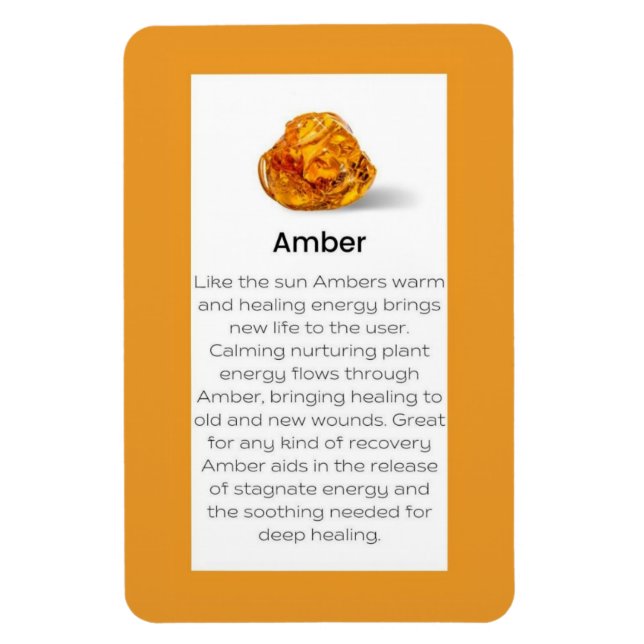 Amber Crystal betyder att det är judelry Gemstone- Magnet (Vertikal)