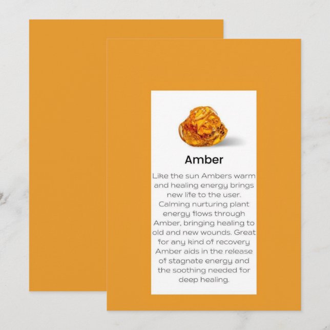 Amber Crystal: Märkre för judiskt Visning Julkort (Fram/baksida)