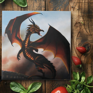 Amber Dragon Fantasy Kakelplatta