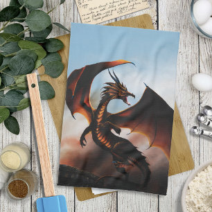 Amber Dragon Fantasy Kökshandduk
