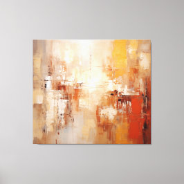 Amber Echoes Abstrakt Painting - Earth Tones Canvastryck