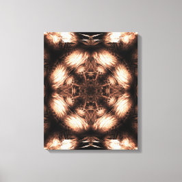 Amber Energi Mandala Fraktal Konst Canvastryck