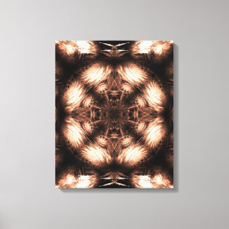 Amber Energi Mandala Fraktal Konst Canvastryck