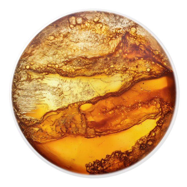 Amber Färg Mönster Knopp (Framsidan)