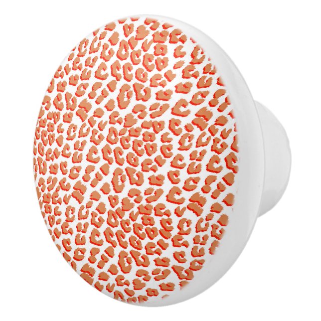 Amber Färg och White Leopard Skriv ut Knopp (Höger)