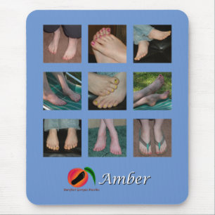 Amber Feet Collage Mousepad Musmatta