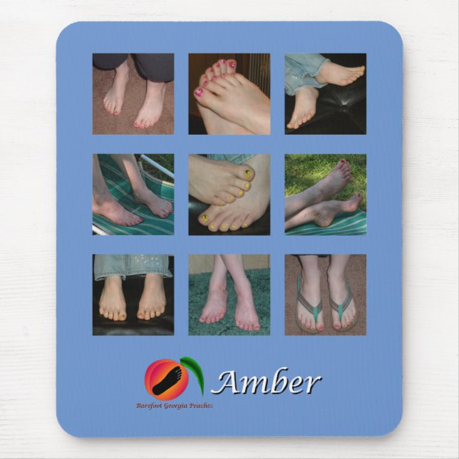 Amber Feet Collage Mousepad Musmatta (Framsidan)