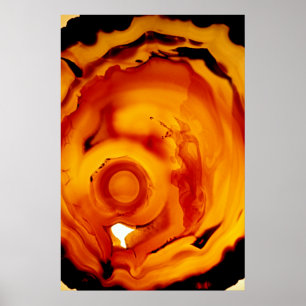 Amber Fire Sten Mineral Poster