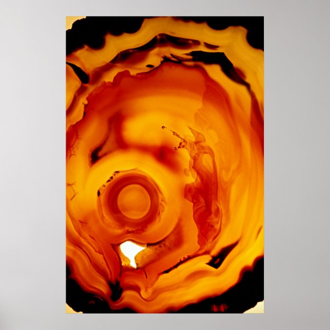 Amber Fire Sten Mineral Poster (Framsidan)