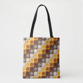 Amber Flame Polka Grid Tygkasse