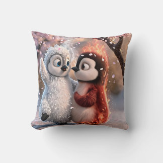 Amber & Frosty Cozy Penguin Pillow Kudde