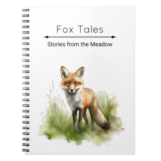 Amber Gaze: Meadow Fox, anpassningsbar Anteckningsbok (Framsidan)