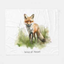 Amber Gaze: Meadow Fox, anpassningsbar Fleecefilt