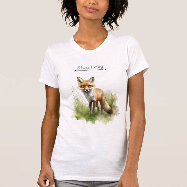 Amber Gaze: Meadow Fox, anpassningsbar T Shirt (Framsida)
