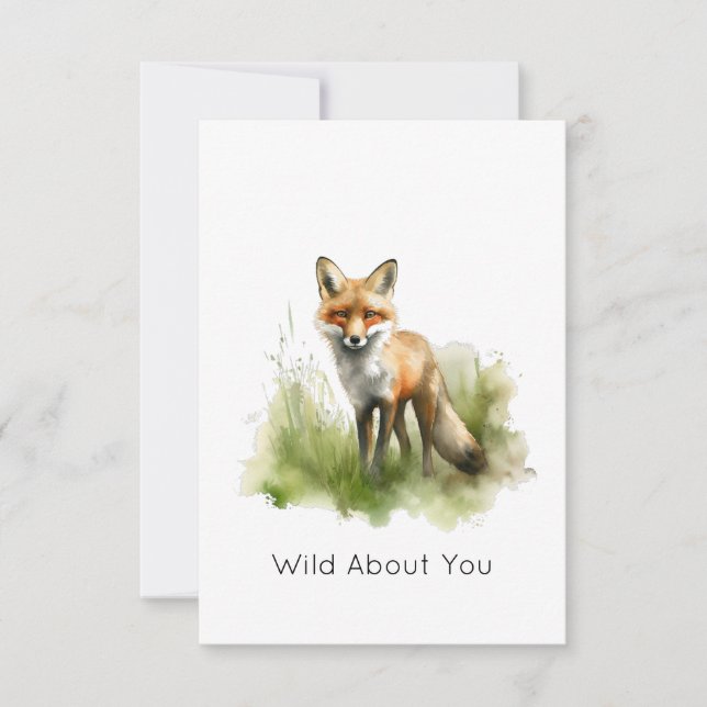 Amber Gaze: Meadow Fox, anpassningsbar Tack Kort (Framsida)