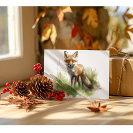 Amber Gaze: Meadow Fox, anpassningsbar Vykort
