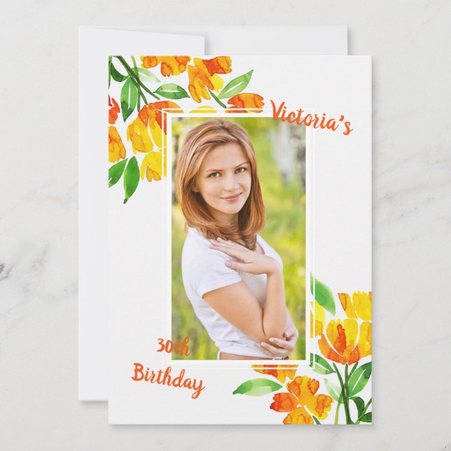 Amber Glory Photo Inbjudan (Framsida)