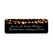 Amber Glow Strängljus Eleganta adressetiketter