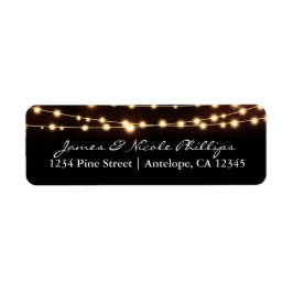 Amber Glow Strängljus Eleganta adressetiketter Returadress Etikett