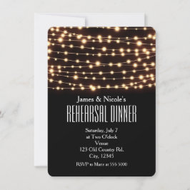 Amber Glow Strängljus Rehearsal Middagskort Inbjudningar