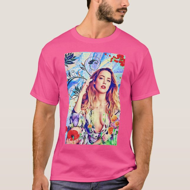 Amber Heard T Shirt (Framsida)
