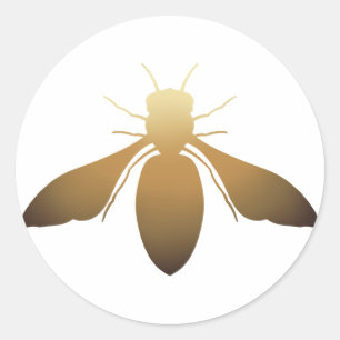 Amber Honeybee Gradient Sticker Runt Klistermärke