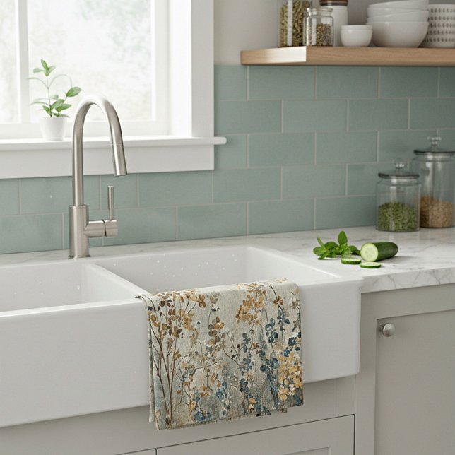 Amber meadow floral kökshandduk (Skapare uppladdad)