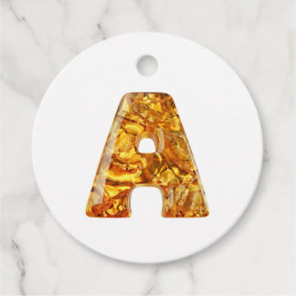 Amber Monogram A-ornament - Anpassadets utformning Gåvor Etiketter