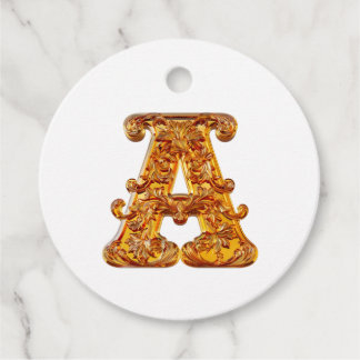 Amber Monogram A-ornament - Anpassadets utformning Gåvor Etiketter
