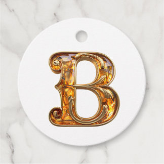 Amber Monogram B-ornament - Anpassadets utformning Gåvor Etiketter