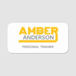 Amber Namn bricka Namnbricka