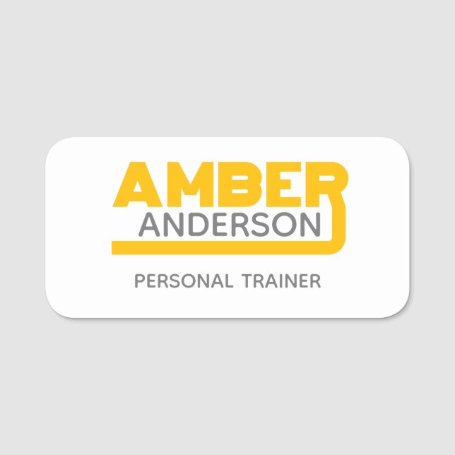 Amber Namn bricka Namnbricka (Framsida)