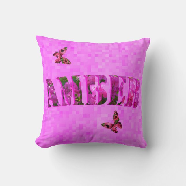 Amber Namn Logotyp. Kudde (Framsida)