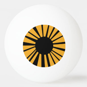 Amber Öga med Black Pupil på White Eyeball Pingisboll