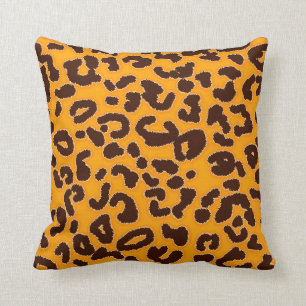 Amber Orange Leopard "animal print" Kudde