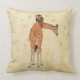 Amber Ornate Giraff & Uggla Blommig Kudd Kudde