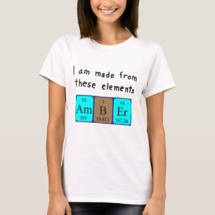 Amber Periodisk skjorta bord namn Tee Shirt
