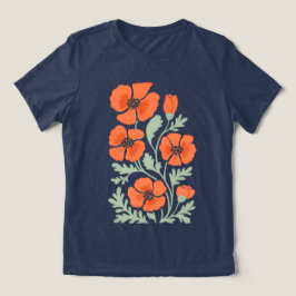 Amber Petal Dam Abstracta blommönstrade T‑Shirtar T Shirt