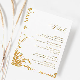 Amber Romantic Botanical Garden Wedding Details Tilläggskort