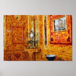 Amber Room i Catherine Palace, Ryssland 12x8 Poster