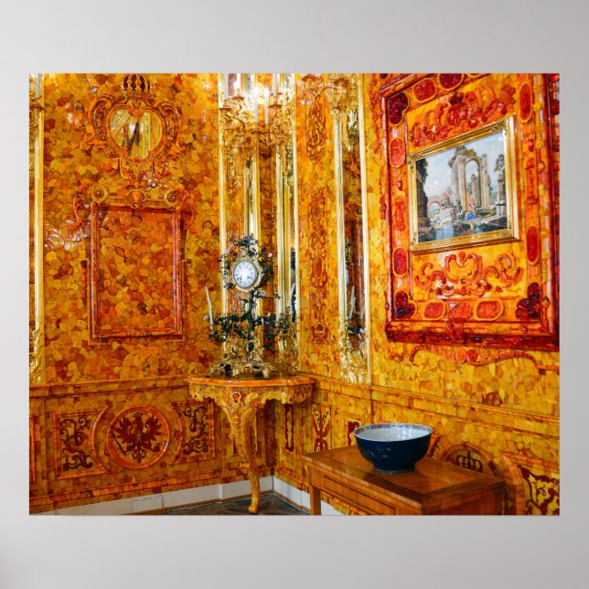 Amber Room i Catherine Palace, Ryssland Poster (Framsidan)
