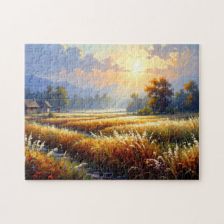 Amber Silence Over the Fields Puzzle Pussel
