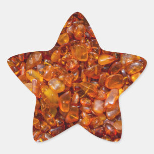 Amber Stjärnformat Klistermärke