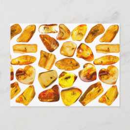 Amber stone-inneslutningar vykort