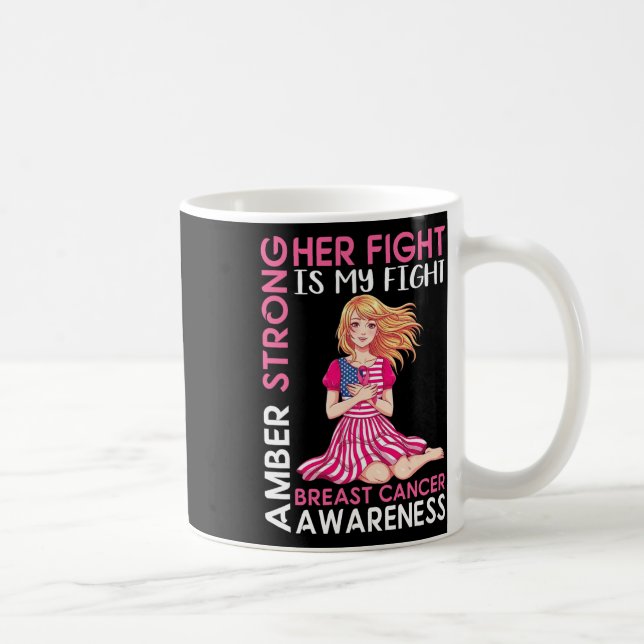 Amber Strong Breast Cancer Awareness Hennes kamp ä Kaffemugg (Höger)