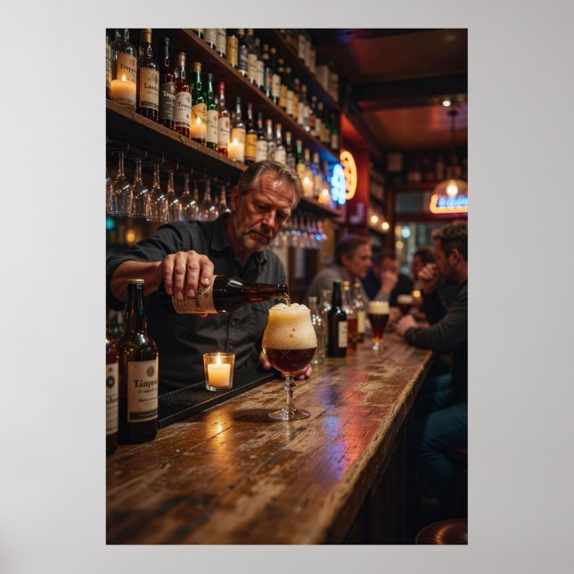 Amber Taverns glöd och tyst ritual affisch (Framsidan)