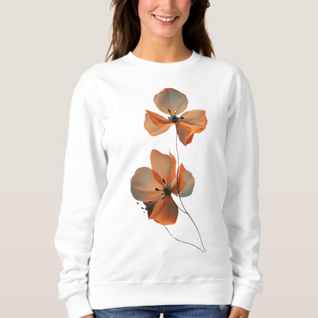 Amber Whisper Petals in the Dark Quiet Bloom Ember T Shirt (Framsida)