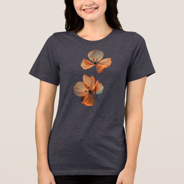 Amber Whisper Petals in the Dark Quiet Bloom Ember T Shirt (Framsida)