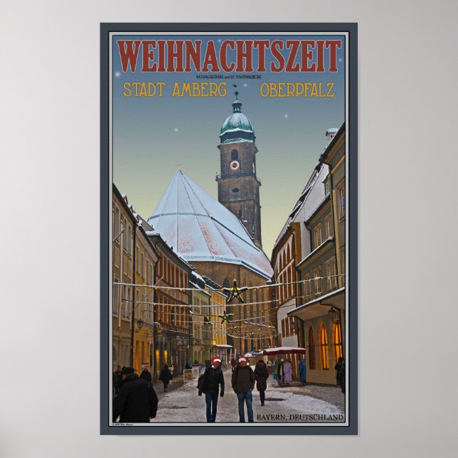 Amberg-jul - Rathausstrasse Poster (Framsidan)
